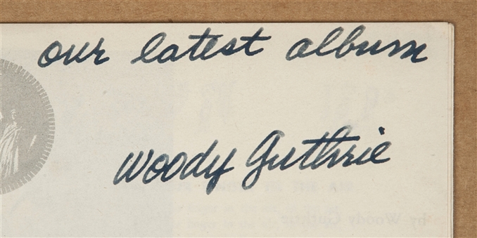 Woody Guthrie Signed and Inscribed Collection of Childrens Albums (University Archives LOA)